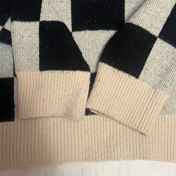 Oak + Fort Checkered Oversized Front Button Cardigan Sweater - Picture 5 of 10